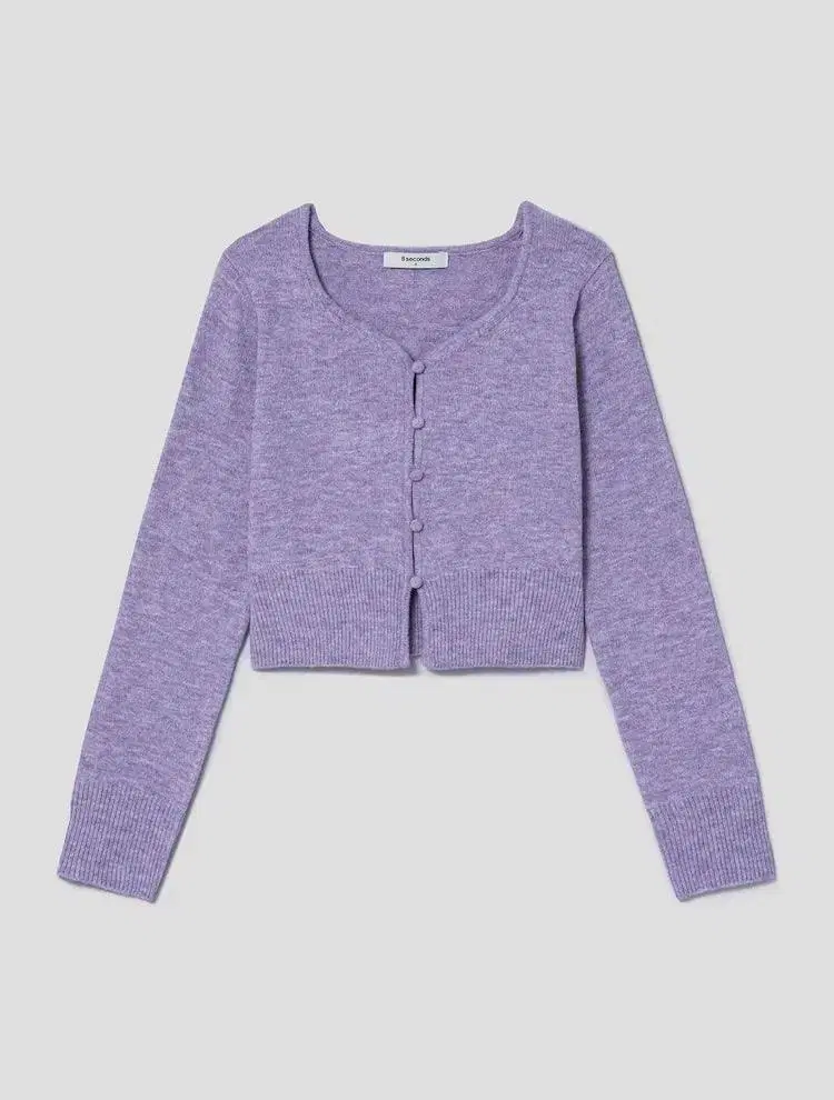 Eight Seconds Knit Cardigan Purple (New)