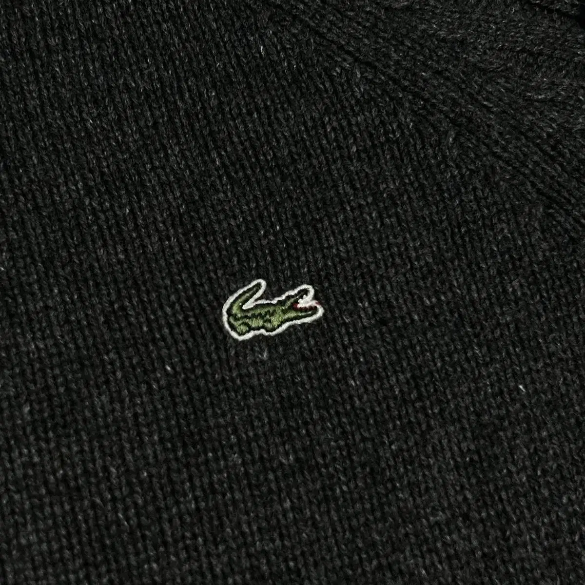 [ S ] Lacoste 라코스테 다크그레이 집업 니트