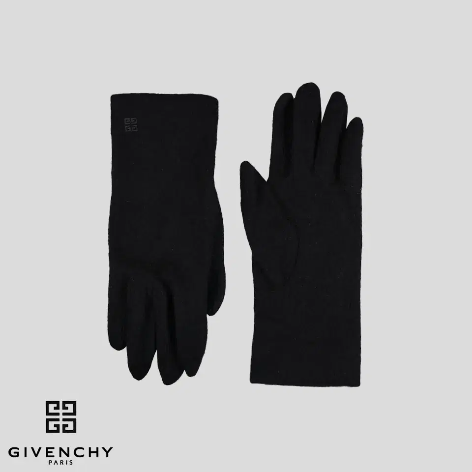 GIVENCHY 지방시 블랙 올드머니룩 헤어리 캐시미어100 장갑 글러브