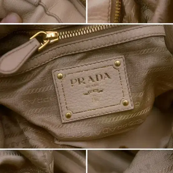 프라다 (PRADA) 체르보 디어스킨 카프레더 벨티드 호보백