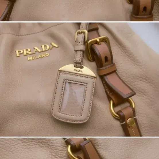 프라다 (PRADA) 체르보 디어스킨 카프레더 벨티드 호보백