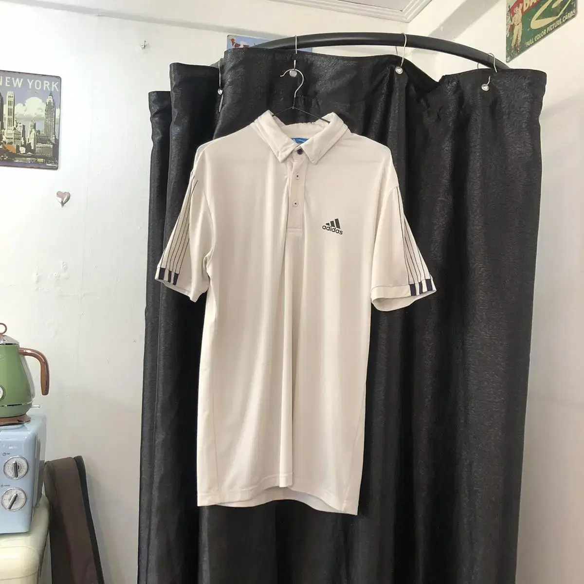 Vintage Adidas adicross ss polo white