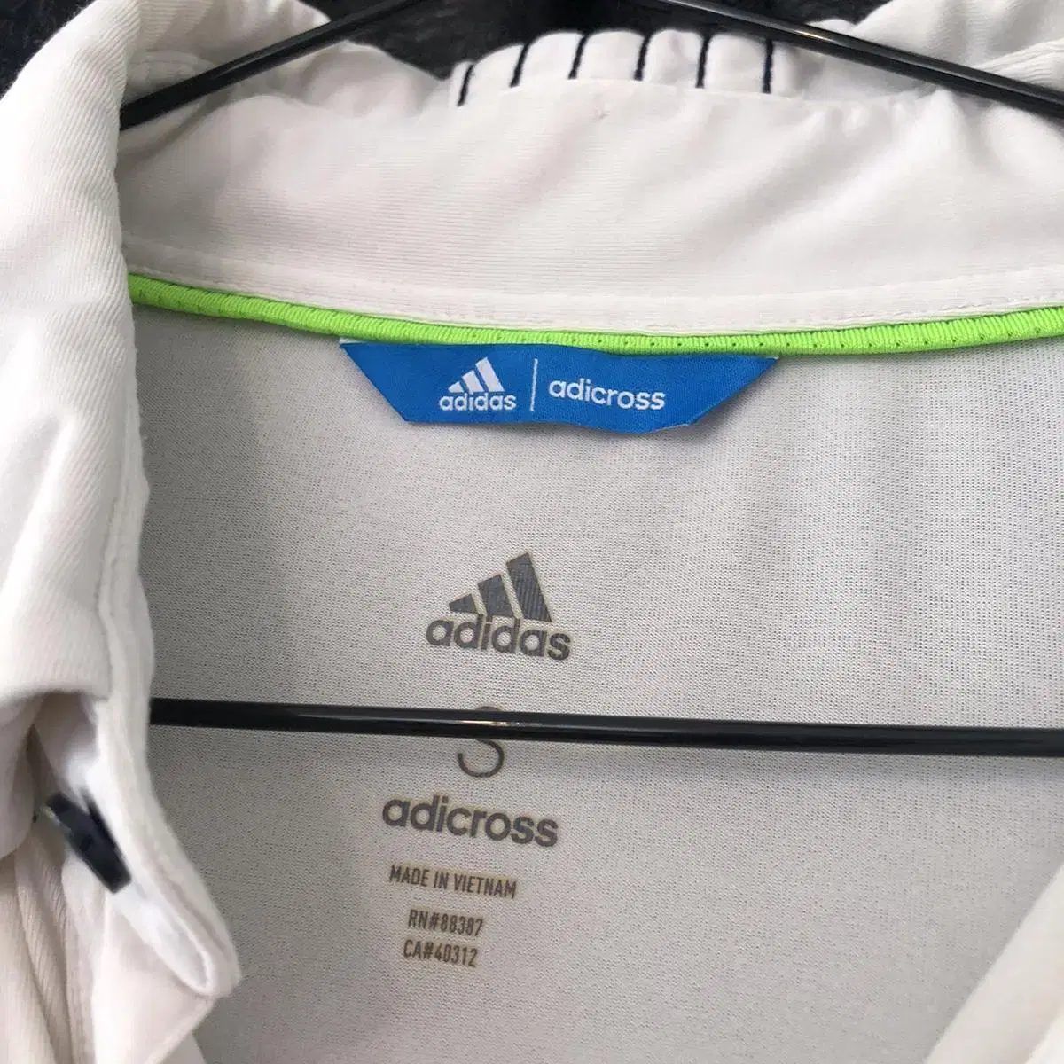 Vintage Adidas adicross ss polo white