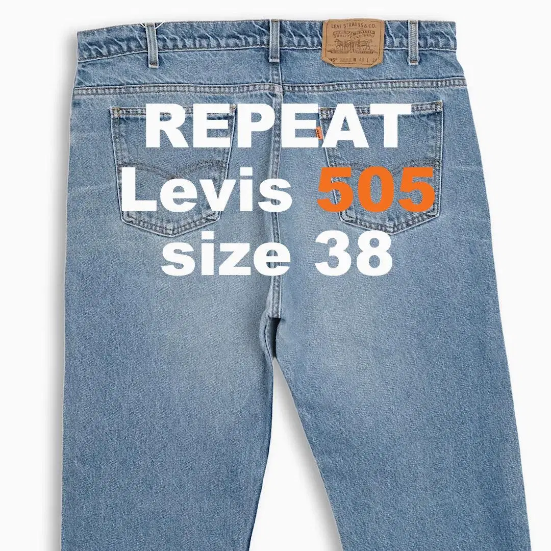 Levi's 505 Orange Tabs Mid Blue 90s USA Size 38 OR5054014