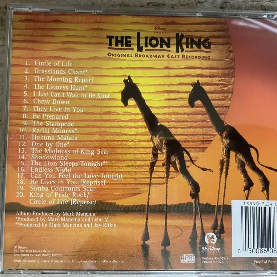 [CD]The Lion King (OST)뮤지컬 라이온킹: ORIGINA