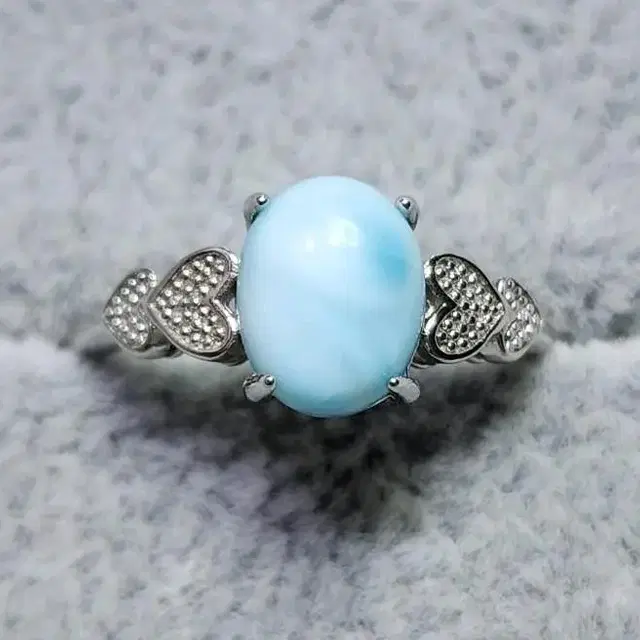 천연 원석 라리마(Larimar)반지 반은 반지 원석 반지 사이즈조절가능