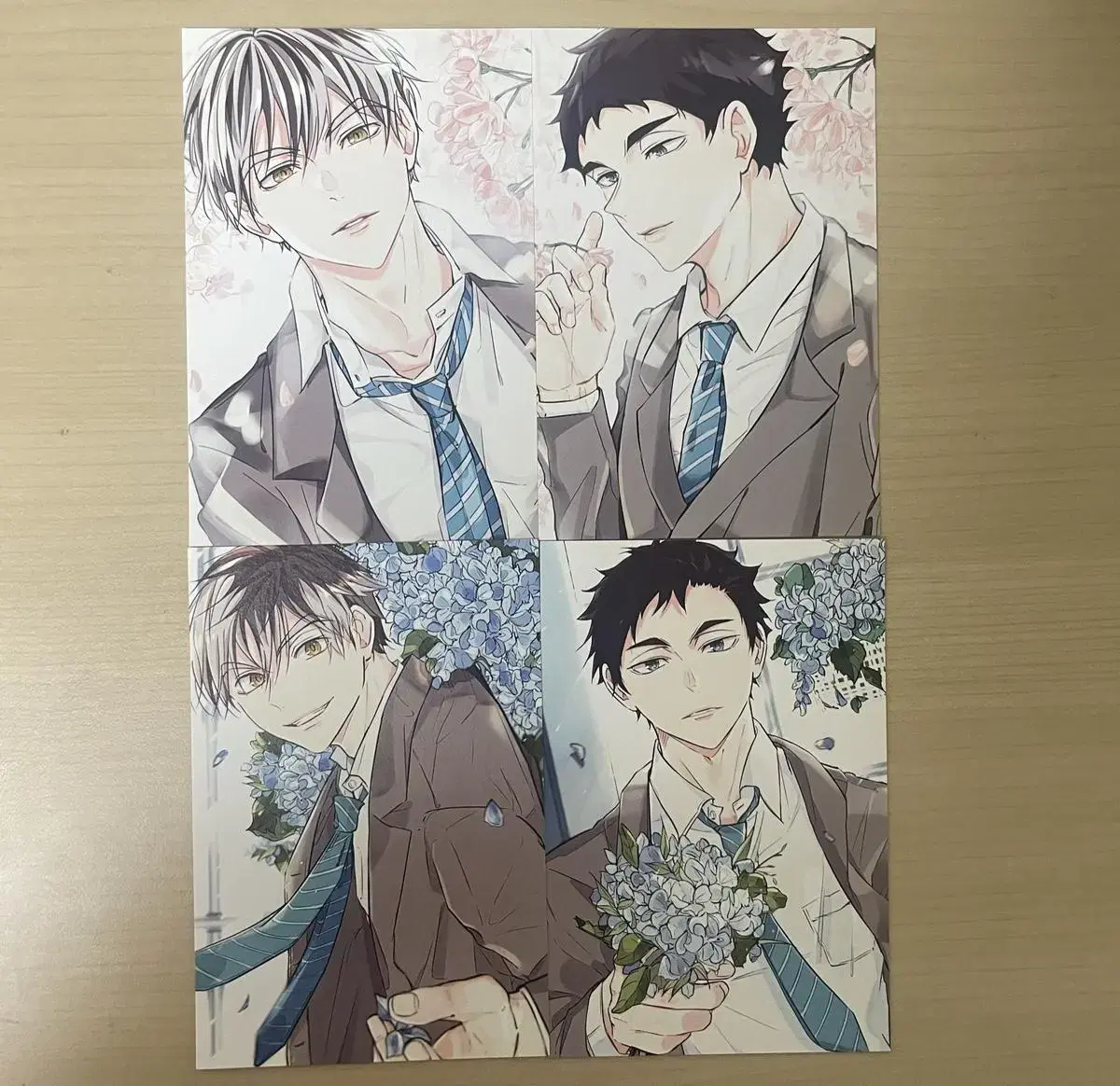 Haikyuu Fukurodani Bokuto Akaashi Postcards