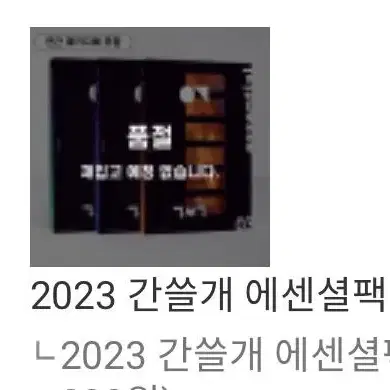 (새책) 2023 간쓸개 에센셜팩 판매