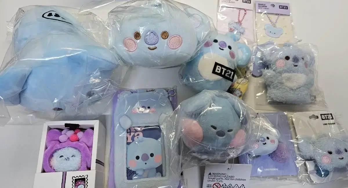 (택포)BT21 코야 KOYA 인형, 키링 미개봉 일괄 11종