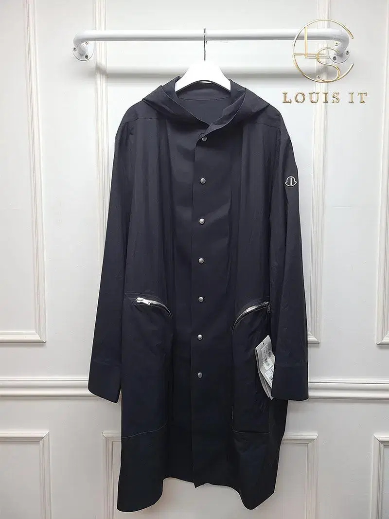 [3] Moncler X Rick Owens Black Nesbit Nylon Parka