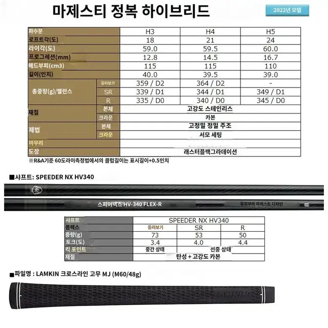 마루망 마제스티 컨퀘스트 블랙 유틸리티 22년