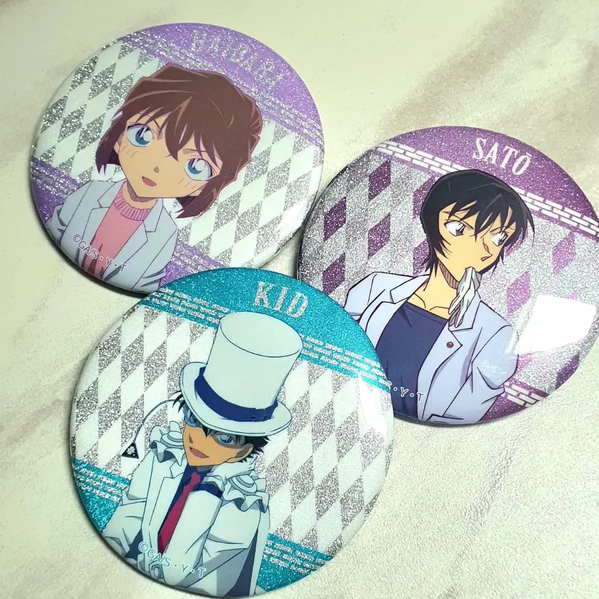 Detective Conan Satoshi Miwako Haibara Ai Kai Do Kid canned badges for sale