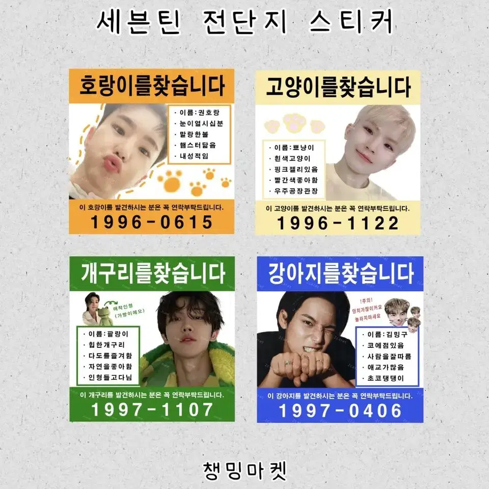 세븐틴 비공굿 전단지 스티커