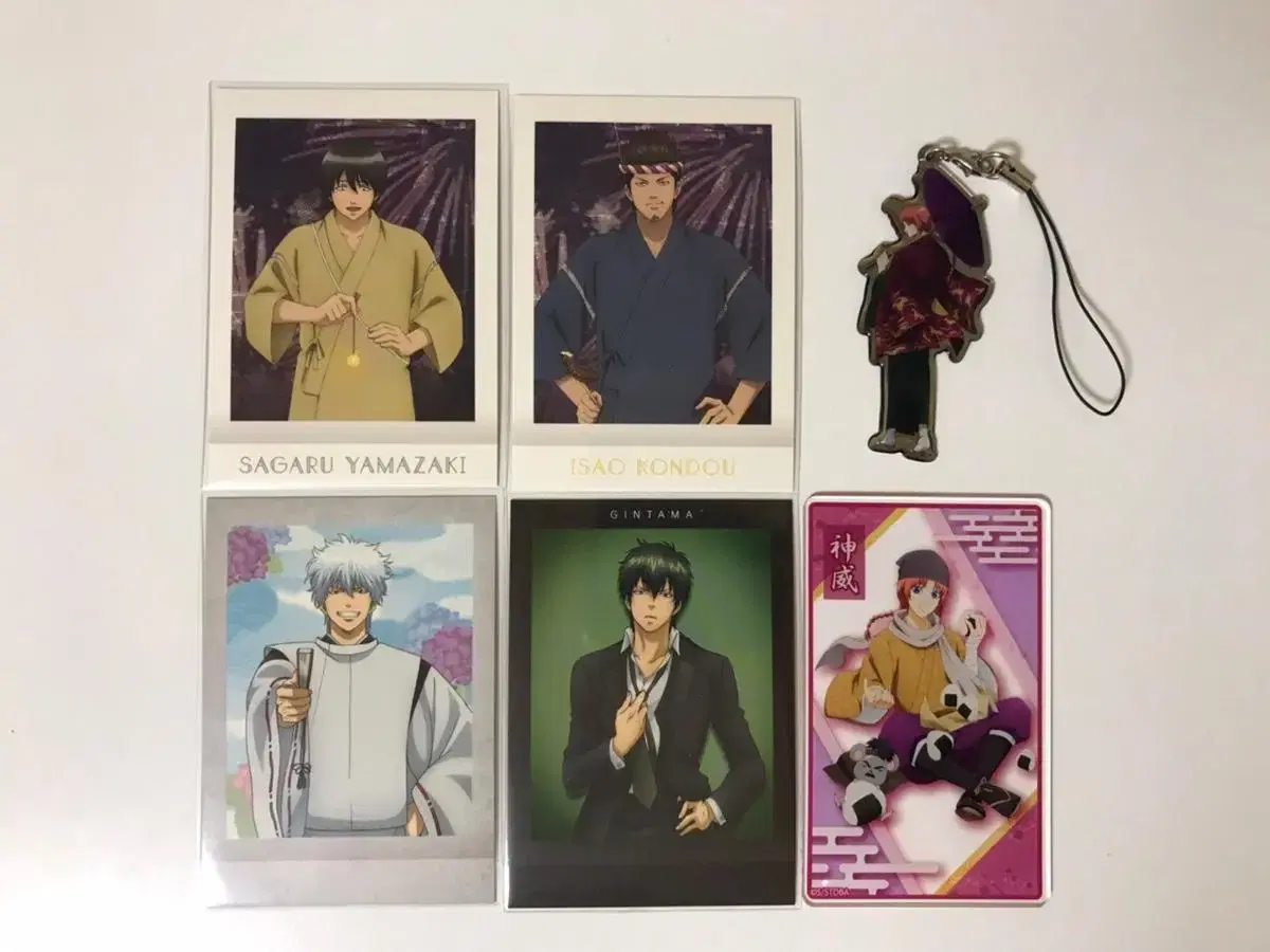 Gintama Pasha acrylic keyring Kintoki Kamui Hijikata Yamazaki Kondo