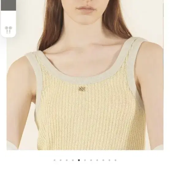 기준 kijun SHEER KNIT DRESS YELLOW