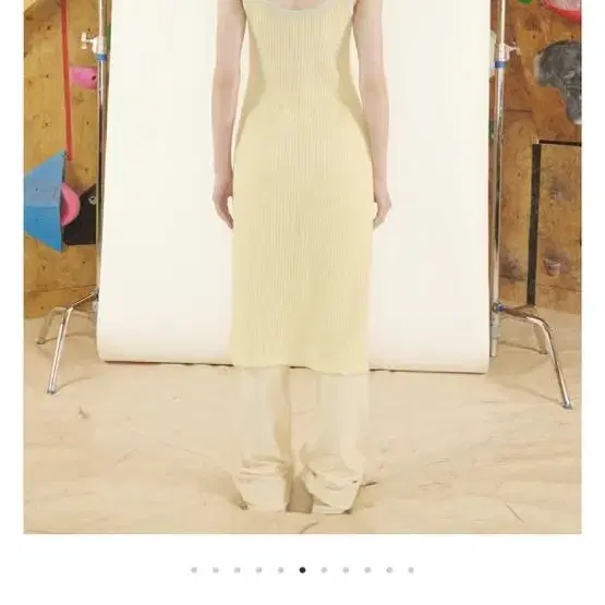 기준 kijun SHEER KNIT DRESS YELLOW