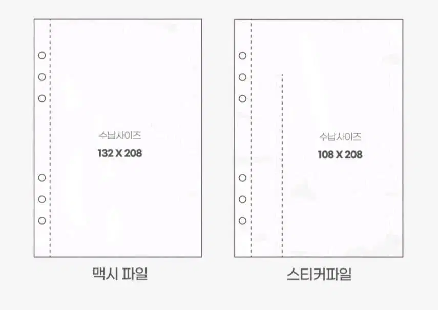 비온뒤 A5 바인더 양면 스티커 속지 1종