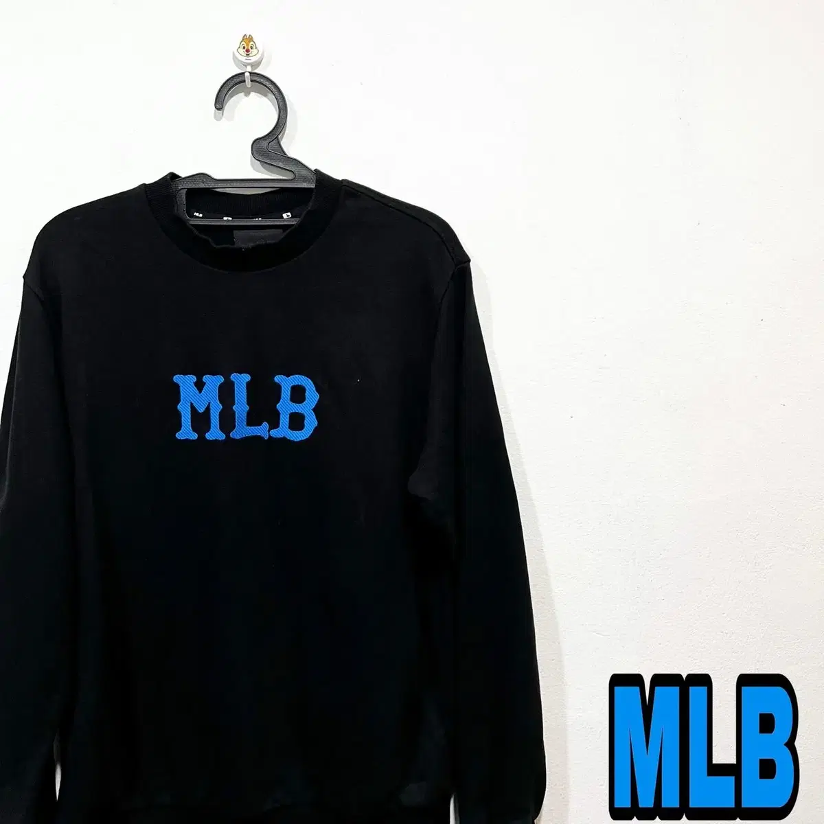 빈티지 MLB 블랙 로고 공용 맨투맨