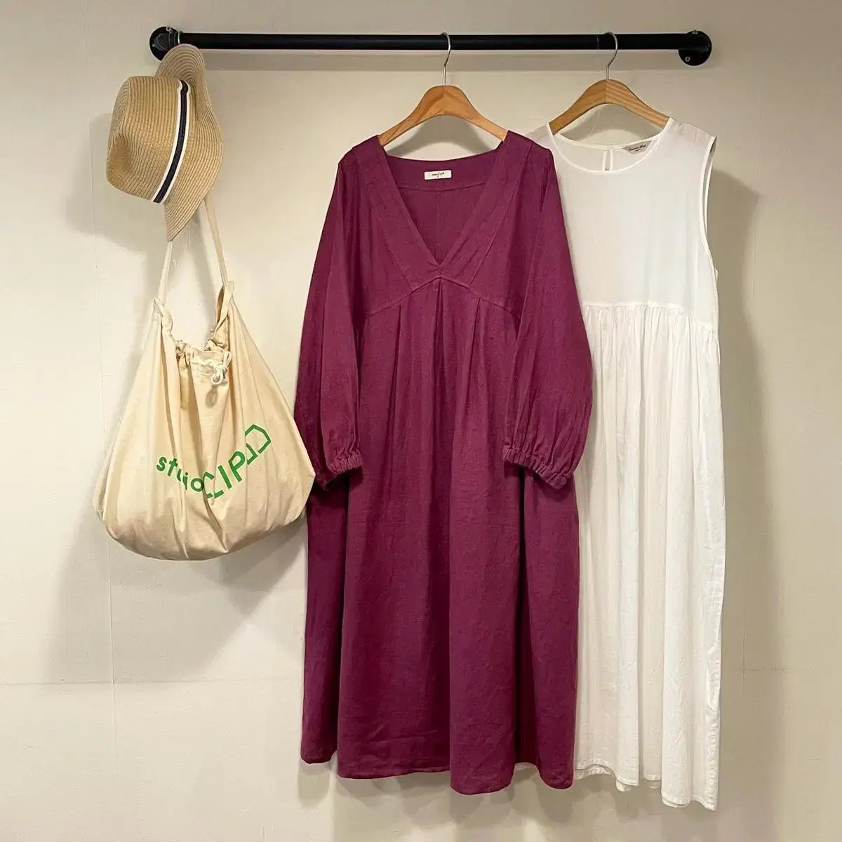 FREE) studio CLIP Pure Linen Long ONEPIECE