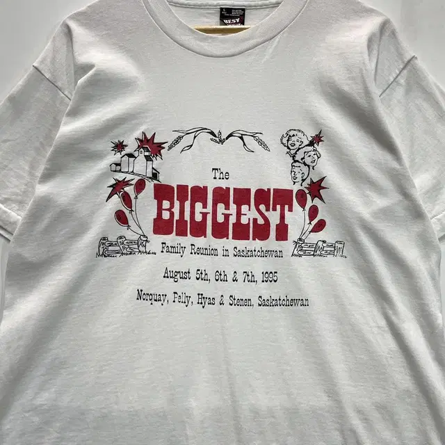 1990s USA Biggest 싱글스티치 티셔츠