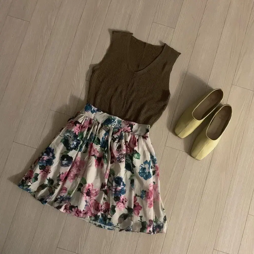 [Z] Chiffon Flower Skirt