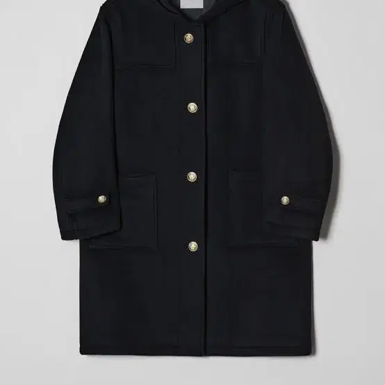 르누이 코트 carol gold button hooded coat