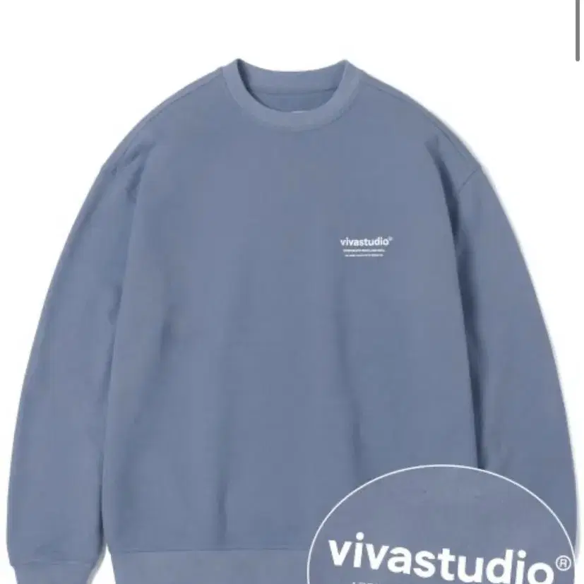 비바스튜디오 LOCATION CREWNECK [PASTEL BLUE]