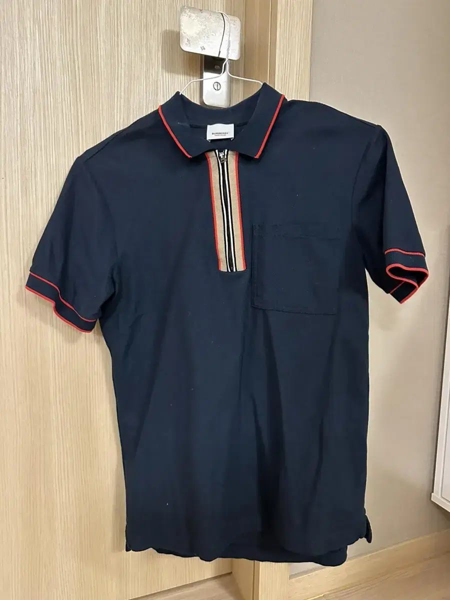 Burberry 20FW ikon Striped short-sleeved polo size S