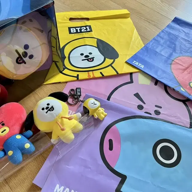 방탄소년단 BTS BT21 치미, 타타 인형, 백참, 열쇠고리