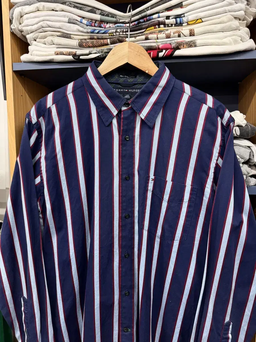 [M] Tommy Hilfiger Two-Ply Fabric Shirt