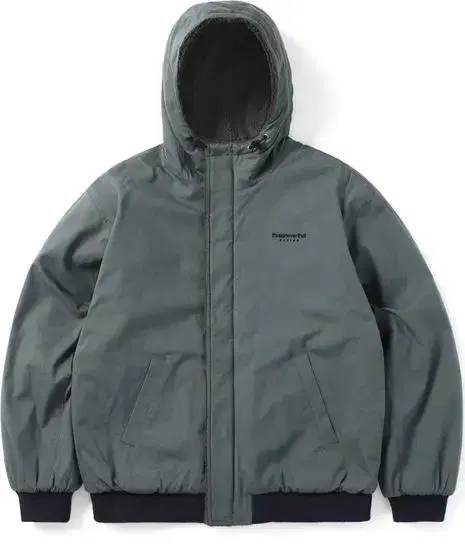 디네댓 reversible sherpa jaket blue grey