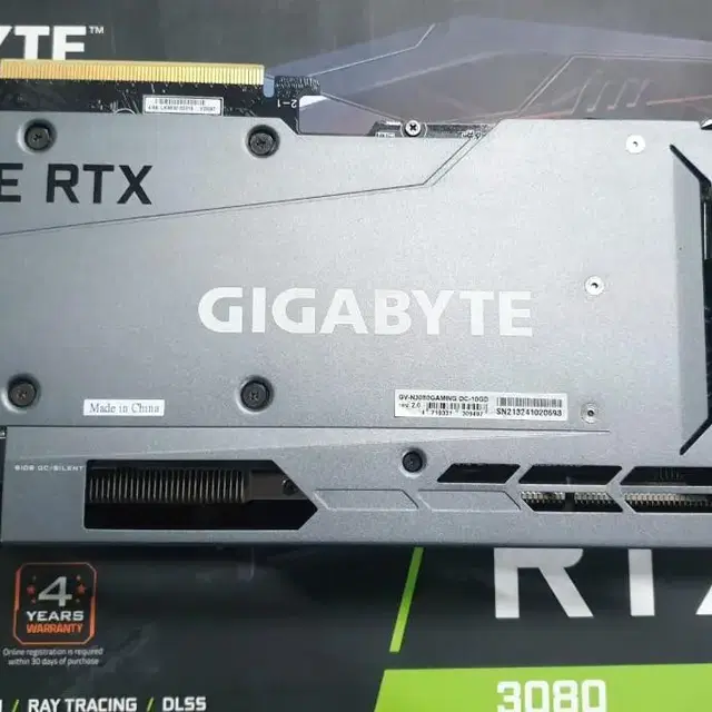 기가바이트 rtx3080 10기가 그래픽카드 팝니다.