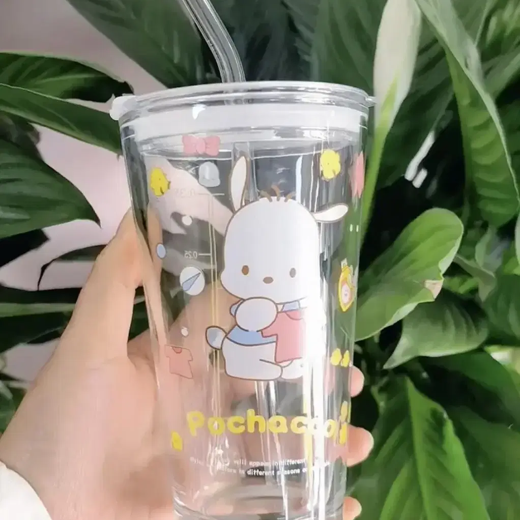 산리오 유리 텀블러 500ml