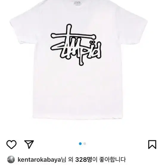 [새상품] 스투피드 티셔츠 미디엄 awge stussy 스투시