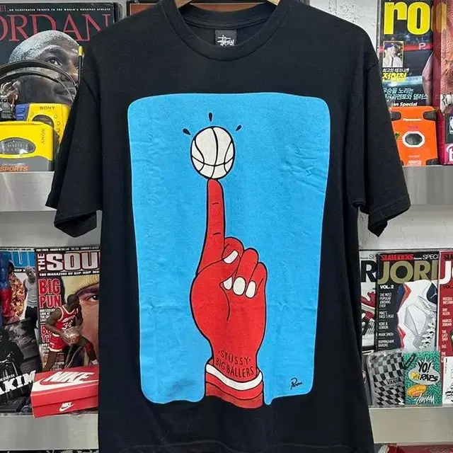 스투시 파라 stussy x parra big ballers tee