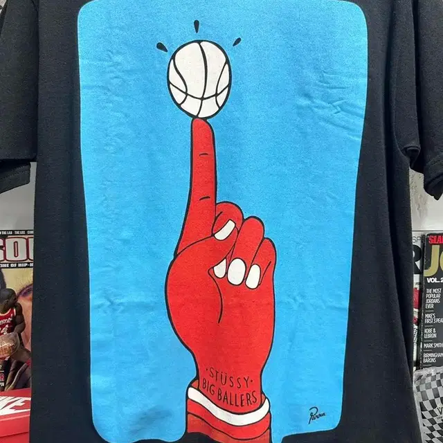 스투시 파라 stussy x parra big ballers tee