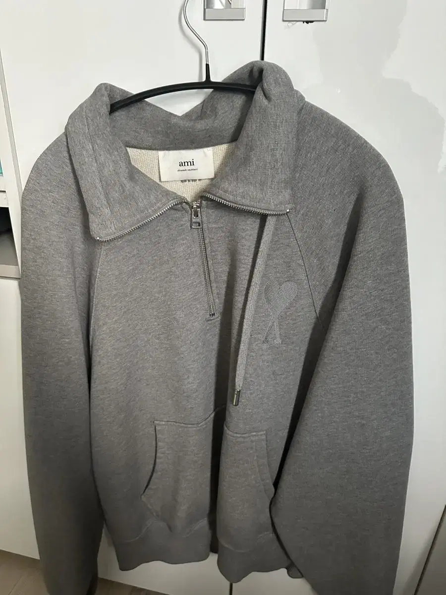 Ami Vahn zip-up sweater gray L