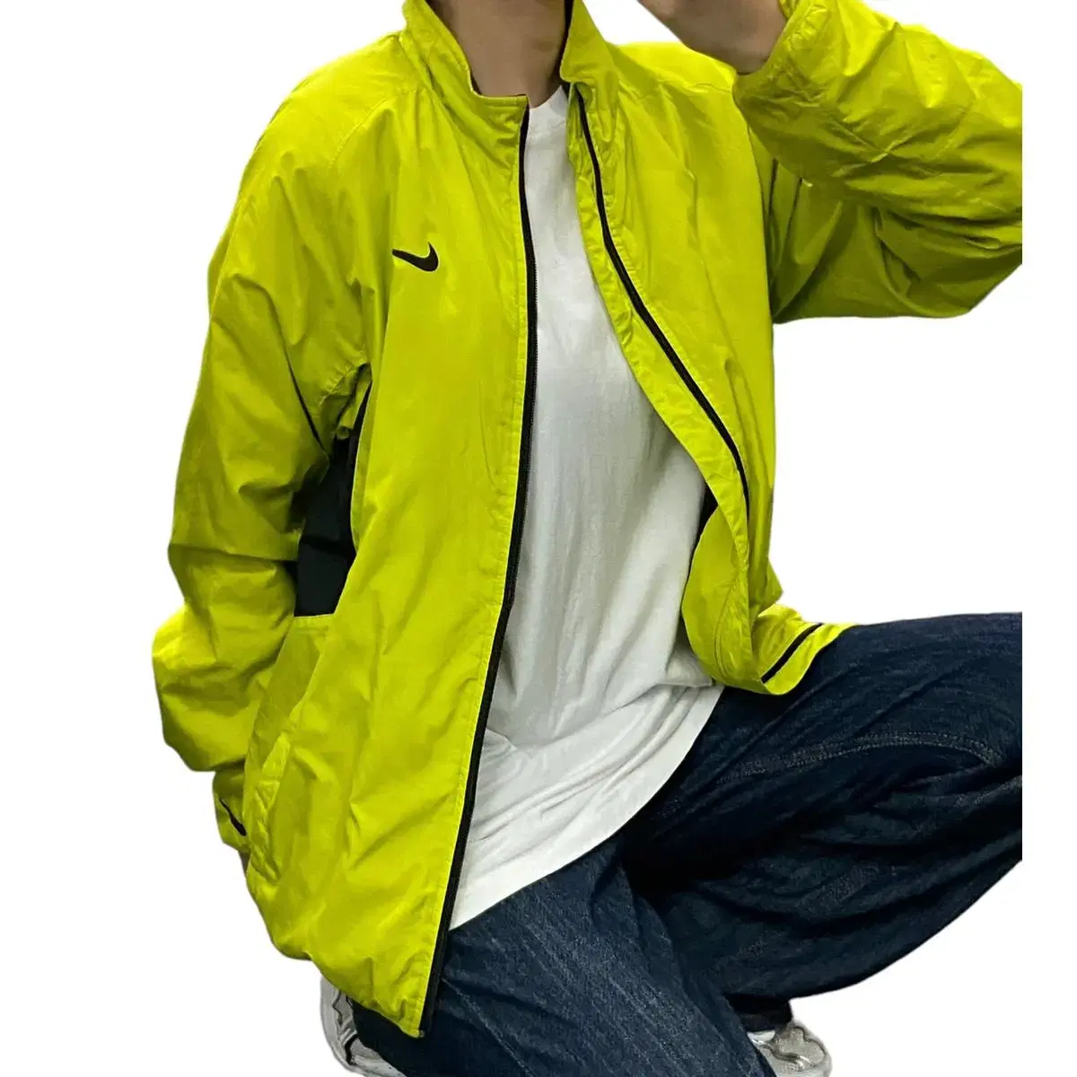 Nike Neon Yellow Brushed Jumper M