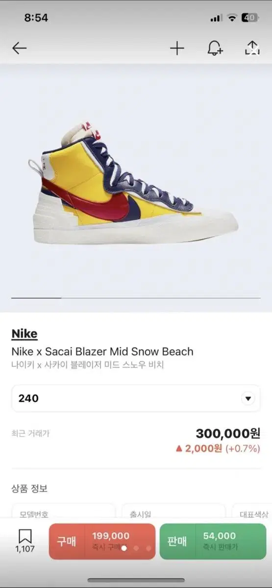 Nike x Sacai Blazer (나이키x사카이)