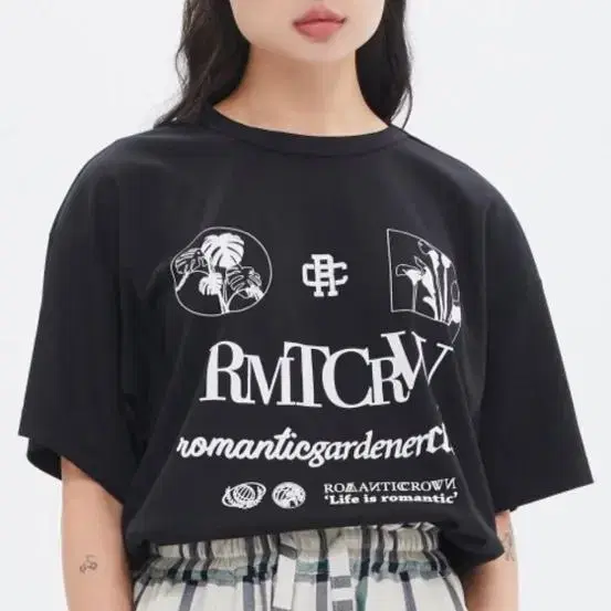 Romantic Crown Monochrome slogan Tee S New Arrivals