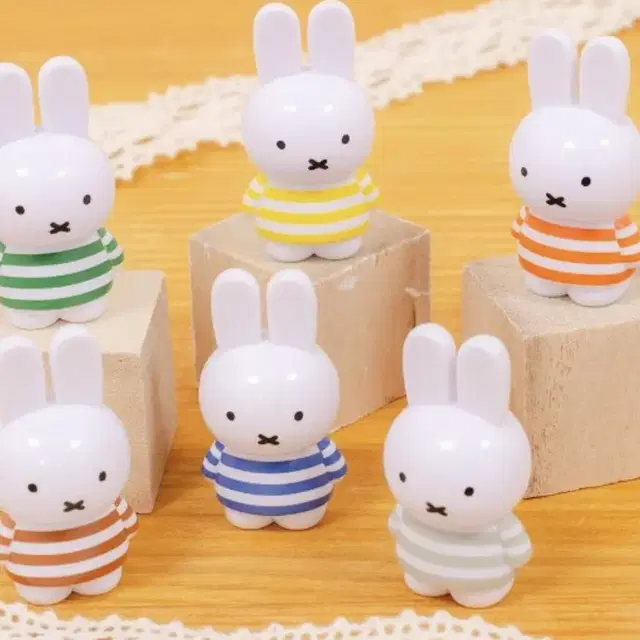 miffy 미피 피규어 줄무늬 6종 미개봉 판매