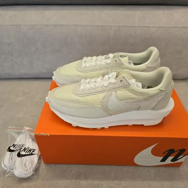 NikeXSacai LD Waffle White Nylon