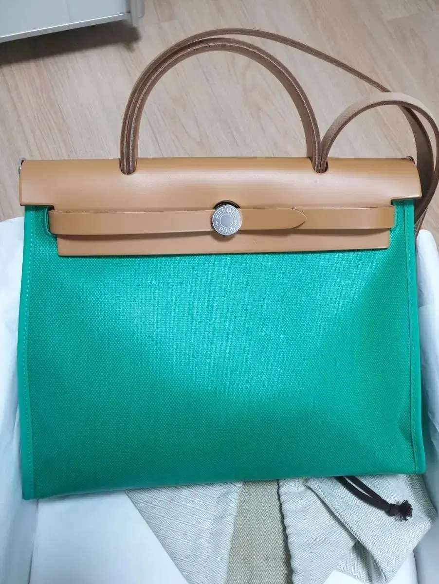 Hermès Hèrbag 31 Green Coated Coated Bag Best