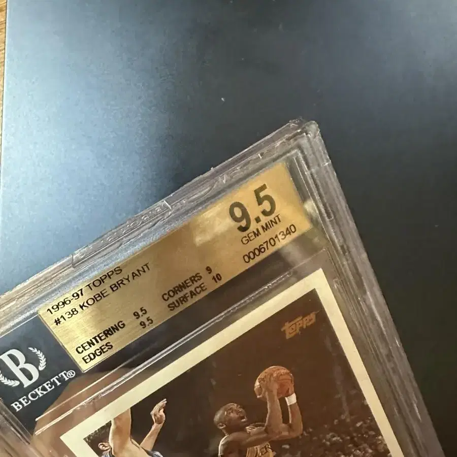 NBA 코비 브라이언트 탑스크롬 1996 루키카드 BGS 9.5