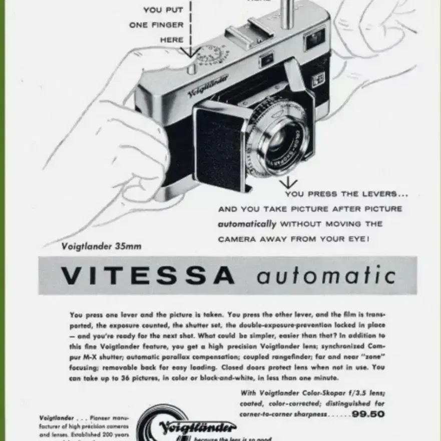 Voigtlander Vitessa 카메라용 50mm렌즈 메탈후드