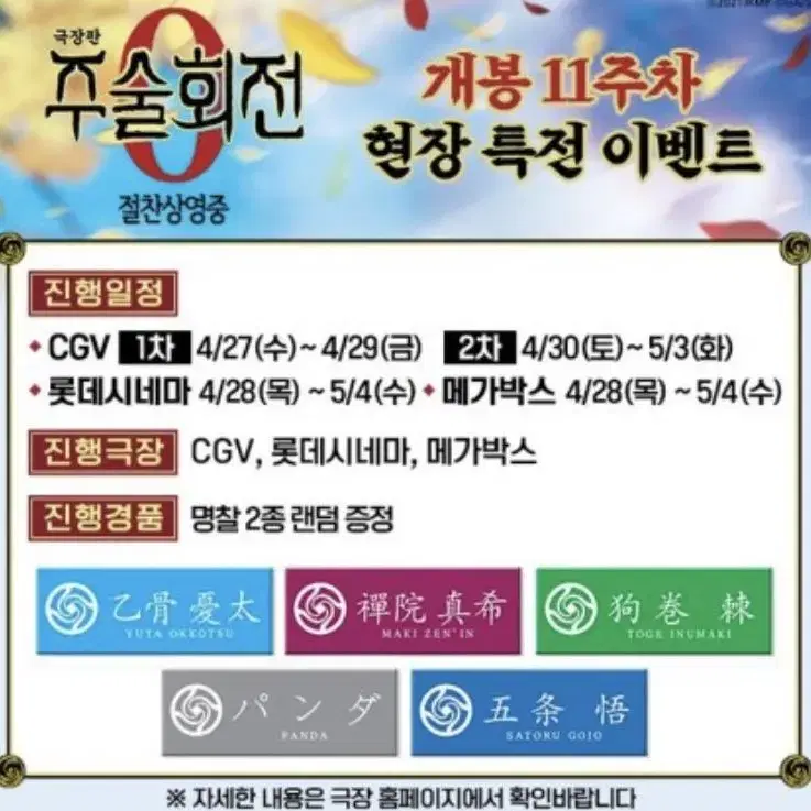 주술회전0 특전 판다 명찰