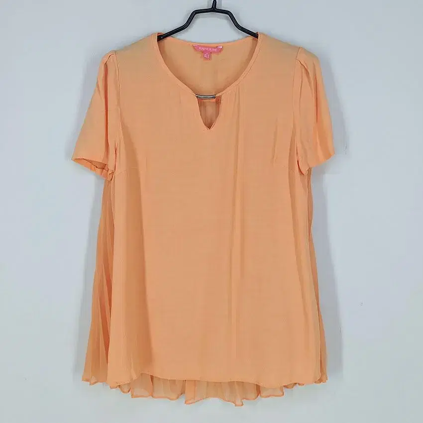 Plastic Island Women's White Chiffon Blouse OrangeM (HU24405)