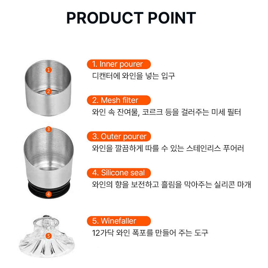 핸드메이드 크리스탈 부드러운 와인 위스키 만들기 침전물제거 에어레이팅