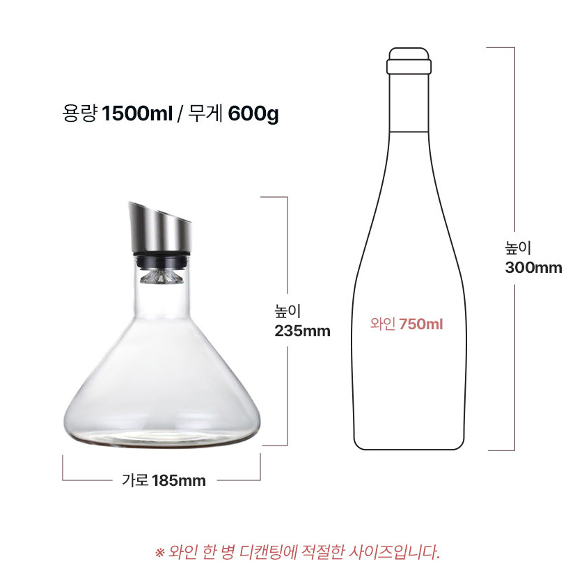 핸드메이드 크리스탈 부드러운 와인 위스키 만들기 침전물제거 에어레이팅