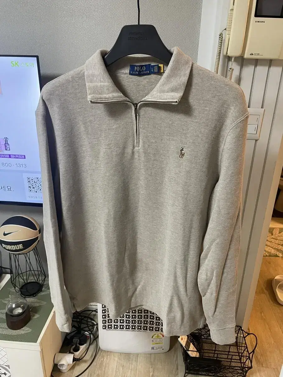 Polo Ralph Lauren Vahn vahn zip-up knit L oatmeal